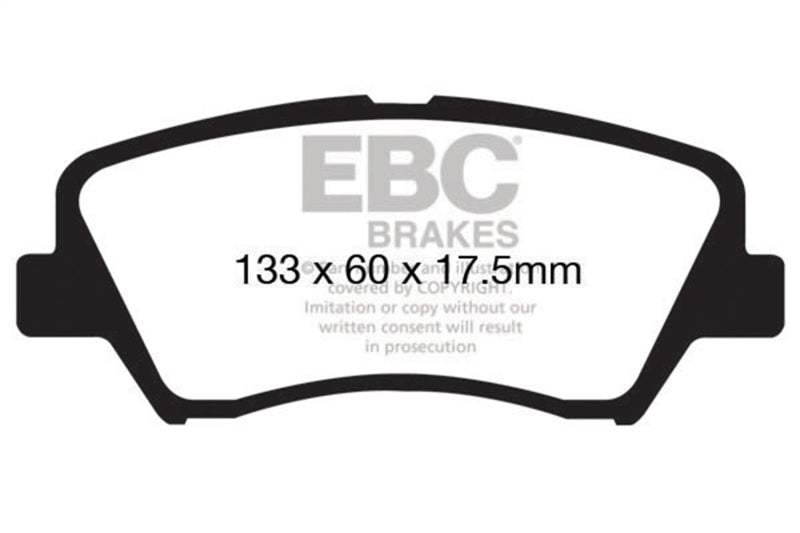EBC 13+ Hyundai Elantra 1.8 Redstuff Front Brake Pads - Burkken Auto Parts