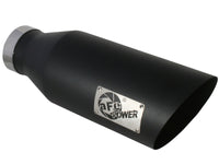 aFe MACHForce XP Exhausts Tips SS-304 EXH Tip 4In x 7Out x 18L Bolt-On (blk) - Burkken Auto Parts