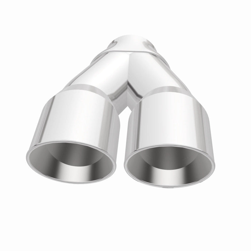 MagnaFlow Double Wall 3in Dual Round Polished Tip 2.25in Inlet - Burkken Auto Parts
