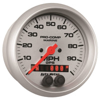 Autometer Marine Silver 3-3/8in 100MPH GPS Speedometer Gauge - Burkken Auto Parts