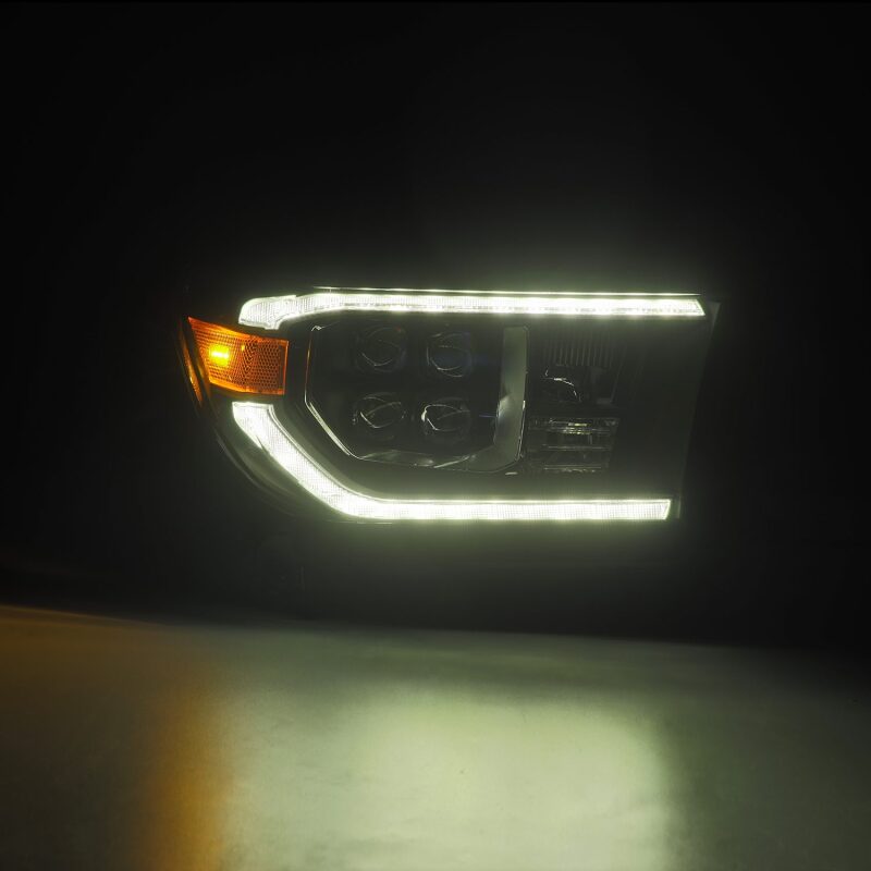 AlphaRex 07-13 Toyota Tundra / 08-17 Sequoia NOVA LED Proj HL Black w/Actv Light Seq. Sig + DRL - Burkken Auto Parts