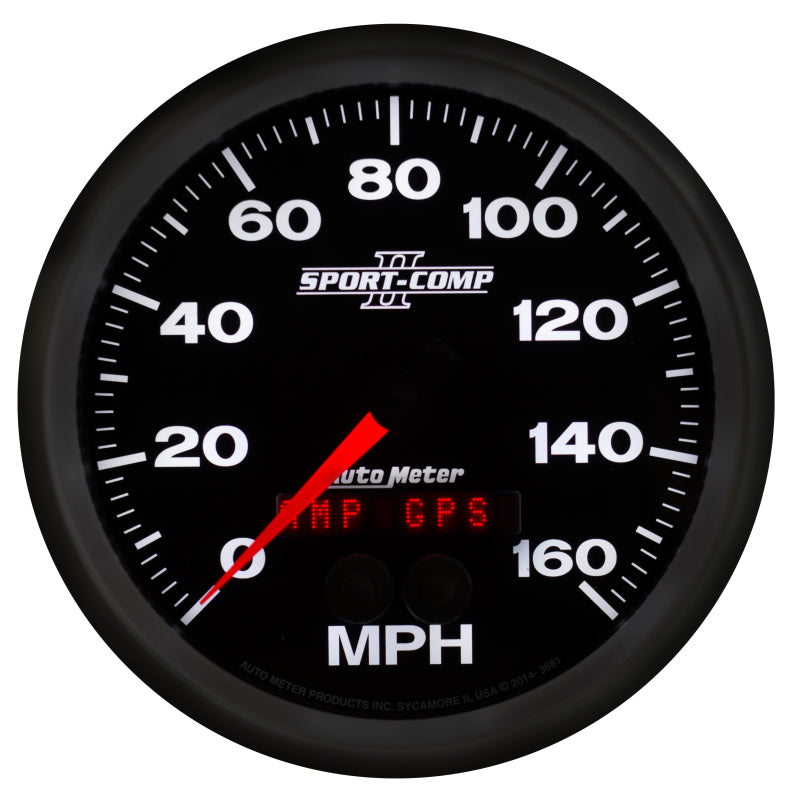 Autometer Sport-Comp II 5in 0-140MPH In-Dash Electronic GPS Programmable Speedometer - Burkken Auto Parts
