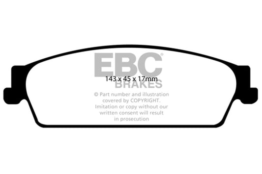 EBC 09-14 Cadillac Escalade 6.0 Hybrid Yellowstuff Rear Brake Pads