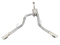 aFe MACHForce XP Exhaust 3in SS Dual Side Ext CB w/ Polished Tips 2015 Ford F150 5.0L V8 CC/SB EC/LB - Burkken Auto Parts