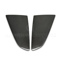 Anderson Composites 2015-2017 Ford Mustang Type -F Style Window Louvers - Flat - Burkken Auto Parts