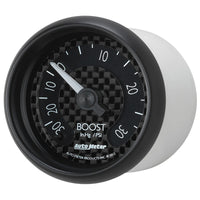 Autometer GT Series 52mm Mechanical 30 In Hg/30 psi Vacuum/Boost Gauge - Burkken Auto Parts