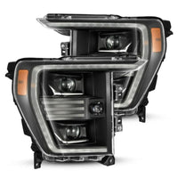 AlphaRex 21-22 Ford F150 PRO-Series Projector headlights Black w/Activ Light/Seq Signal - Burkken Auto Parts