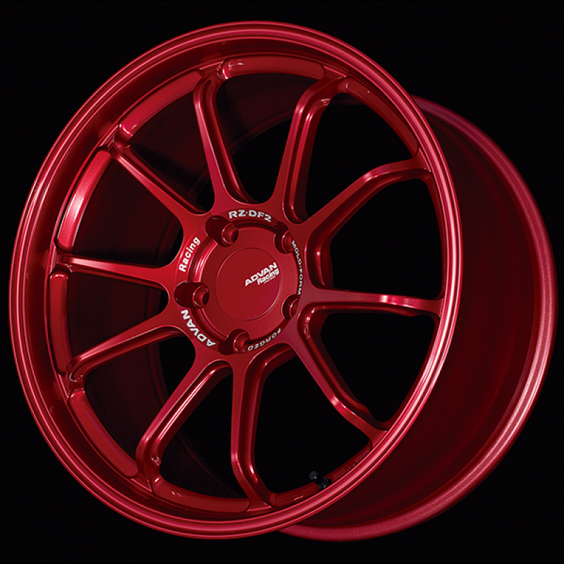 Advan RZ-DF2 for Porsche 20x10.0 / +40 Offset / 5x130 / 71.6mm Bore / Racing Candy Red - Burkken Auto Parts