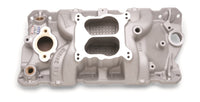 Edelbrock Manifold SBC 23-Degree Marine RPM 1955-1986 w/ Brass - Burkken Auto Parts