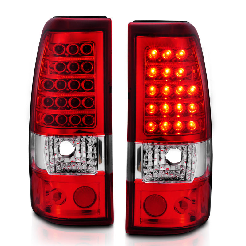 ANZO 2003-2006 Chevrolet Silverado 1500 LED Taillights Red/Clear - Burkken Auto Parts