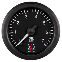 Autometer Stack 52mm 0-7 Bar M10 Male Pro Stepper Motor Oil Pressure Gauge - Black - Burkken Auto Parts