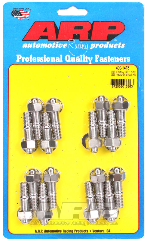 ARP BB Chevy 3/8 Hex SS Header Stud Kit - Burkken Auto Parts