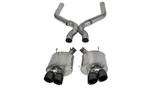 Corsa 2013-2014 Ford Mustang Shelby GT500 5.8L V8 Black Sport Axle-Back + XO Exhaust - Burkken Auto Parts