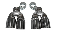Corsa 16-19 Cadillac ATS 3.6T 4in Inlet / 4in Outlet Twin Polished Tip Kit (For Corsa Exhaust Only) - Burkken Auto Parts