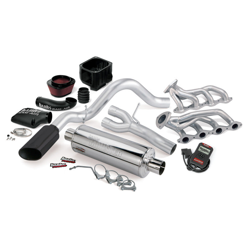 Banks Power 09 Chevy 5.3L CCSB/ECSB FFV PowerPack System - SS Single Exhaust w/ Black Tip - Burkken Auto Parts