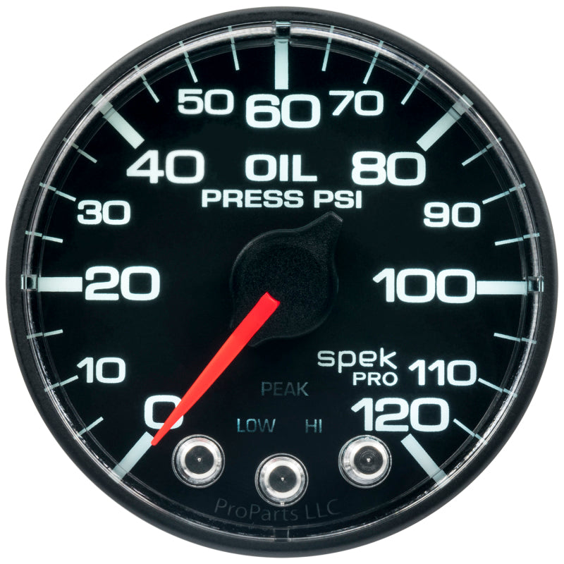 Autometer Spek-Pro 52.4mm 0-120 PSI Digital Stepper Motor Oil Pressue Gauge - Burkken Auto Parts