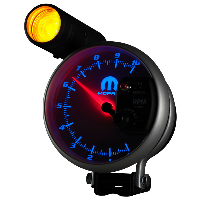 Autometer Mopar 5in / 10k RPM / Pedestal Mount White Tachometer w/ Shift Light - Burkken Auto Parts