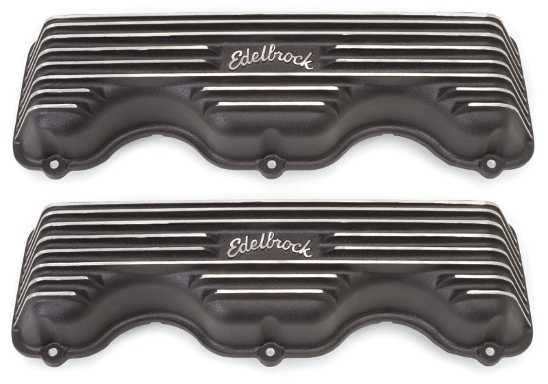 Edelbrock Valve Cover Classic Series Chevrolet W 348/409 CI V8 Black - Burkken Auto Parts