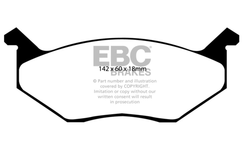 EBC 80-83 Chrysler Cordoba 3.7 Greenstuff Front Brake Pads - Burkken Auto Parts