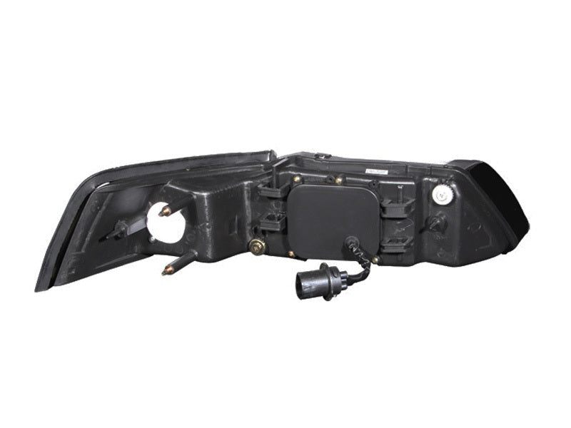 ANZO 1999-2004 Ford Mustang Projector Headlights Chrome - Burkken Auto Parts