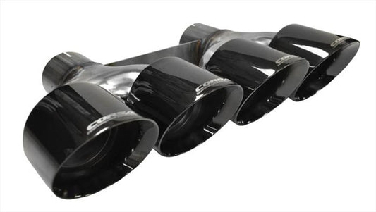 Corsa 2014-2020 Chevrolet Corvette 6.2L V8 Quad 45in Polished Black Pro-Series Tip Kit - Burkken Auto Parts