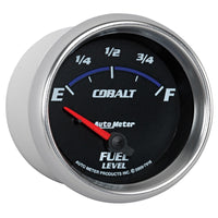 Autometer Cobalt 66.7mm 240-33 ohms Short Sweep Electronic Fuel Level Gauge - Burkken Auto Parts