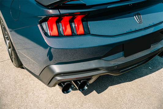 Corsa 24+ Ford Mustang Dark Horse 5.0L 3in Dual Rear Axle-Back w/Twin 4.5in Black PVD Straight Tip
