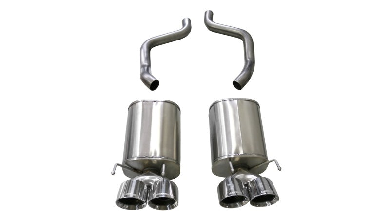 Corsa 2005-2007 Chevrolet Corvette (C6) 6.0L/6.2L Polished Sport Axle-Back Exhaust w/4.5in Tips - Burkken Auto Parts