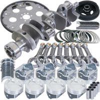 Eagle Chevy 350 1Pc 3.750in Crank 5.700in I-Beam Rods 4.060in Pistons 168 Tooth FP Balanced Assembly - Burkken Auto Parts