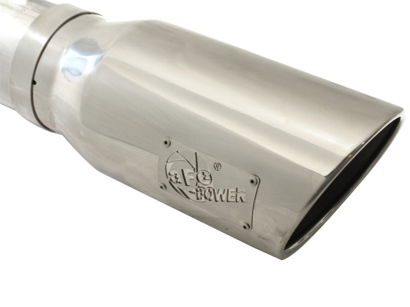 aFe MACHForce XP 5in DPF-Back Stainless Steel Exh Sys, polished tip,Ford Diesel Trucks 08-10 V8-6.4L - Burkken Auto Parts