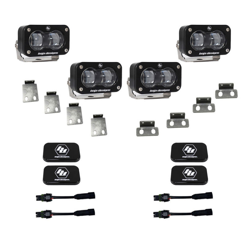 Baja Designs 21-22 Ford F-150 Raptor S2 SAE Dual Fog Pocket Light Kit - Clear - Burkken Auto Parts