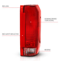 ANZO 1992-1996 Ford Bronco Taillight Red/Clear Lens (OE Replacement) - Burkken Auto Parts
