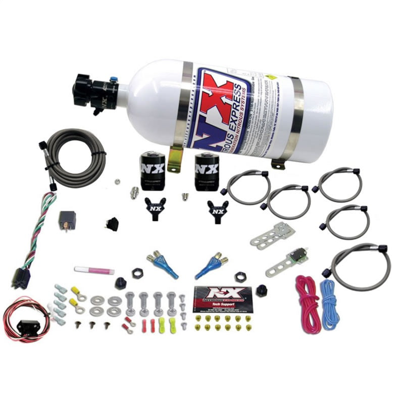 Nitrous Express 03-18 Nissan 350Z/370Z Dual Nozzle (35-150HP) w/10lb Bottle - Burkken Auto Parts