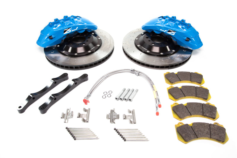 Alcon 2009+ Nissan GT-R R35 412x36mm Rotor 6 Piston Caliper RC6 Front Axle Kit - Sky Blue - Burkken Auto Parts