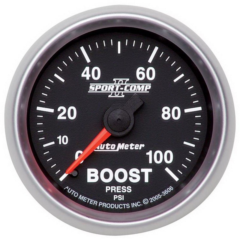 Autometer 2-1/16in 0-100 PSI Mechanical Boost Gauge - Burkken Auto Parts