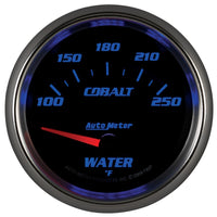 Autometer Cobalt 66mm 100-250 Degree F Electric Water Temperature Gauge - Burkken Auto Parts