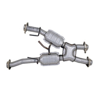 BBK 79-93 Mustang 5.0 Short Mid X Pipe w Catalytic Converters 2-1/2 For Automatic Long Tube Headers - Burkken Auto Parts