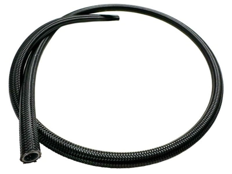 Fuelab Black Nylon Stainless Steel Braided PTFE Hose - 12AN - 10ft - Burkken Auto Parts