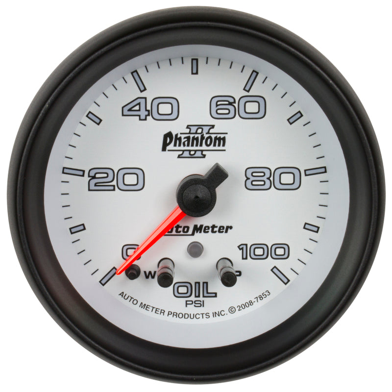 Autometer Phantom II 2-5/8in 100 PSI Stepper Motor Oil Pressure Gauge - Burkken Auto Parts