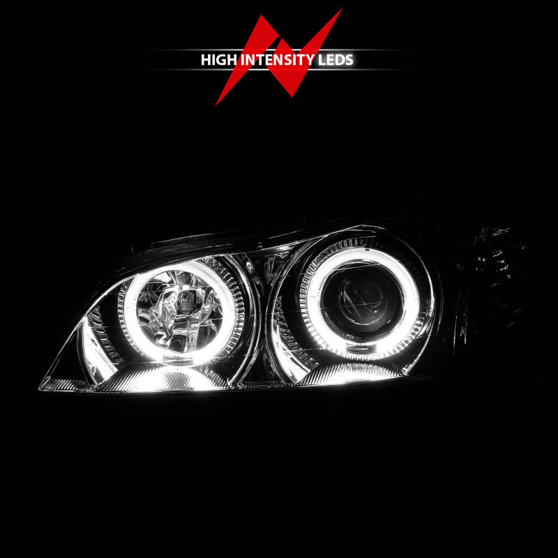 ANZO 2000-2004 Infiniti I30 Projector Headlights w/ Halo Chrome - Burkken Auto Parts