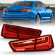 ANZO 2012-2018 Audi A6 LED Taillight Black Housing Red/Clear Lens 4 pcs (Sequential Signal) - Burkken Auto Parts