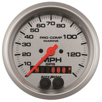 Autometer Marine Silver 3-3/8in. 140MPH GPS Speedometer Gauge - Burkken Auto Parts