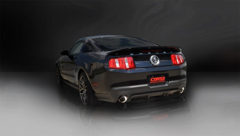 Corsa 2011-2012 Ford Mustang Shelby GT500 5.4L V8 Polished Sport Axle-Back Exhaust - Burkken Auto Parts