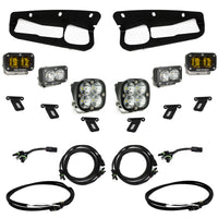 Baja Designs 21-22 Ford Bronco w/Steel Bumper S2 SAE Sportsmen Fog Pkt Light Kit w/Upfitter - Amber - Burkken Auto Parts