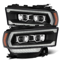 AlphaRex 19-21 Ram 2500 PRO-Series Projector Headlights Plank Style Black w/Activation Light - Burkken Auto Parts