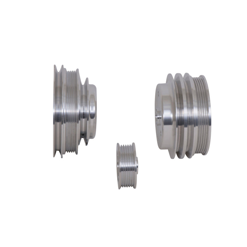 BBK 85-97 GM Truck 305 350 Underdrive Pulley Kit - Lightweight CNC Billet Aluminum (3pc) - Burkken Auto Parts