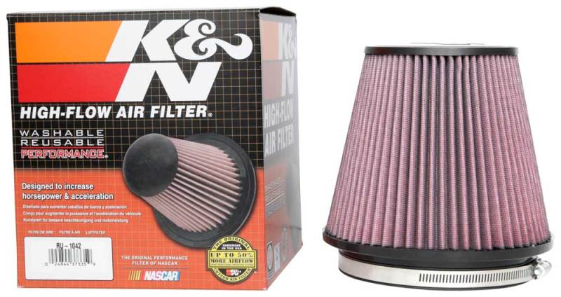 K&N Universal Clamp-On Air Filter 6in FLG / 7-1/2in B / 5in T / 6-1/2in H - Burkken Auto Parts
