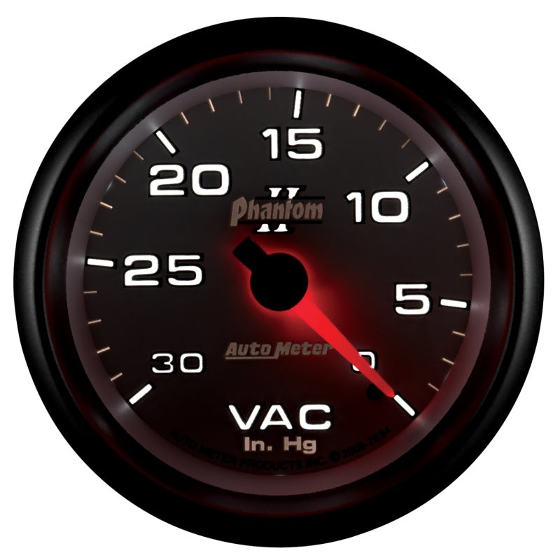 AutoMeter Gauge Vacuum 2-5/8in. 30Inhg Mechanical Phantom II - Burkken Auto Parts