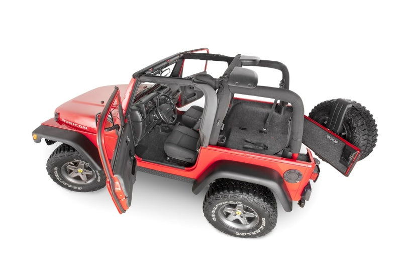 BedRug 97-06 Jeep TJ Rear Cargo Kit (Incl Tailgate) - Burkken Auto Parts