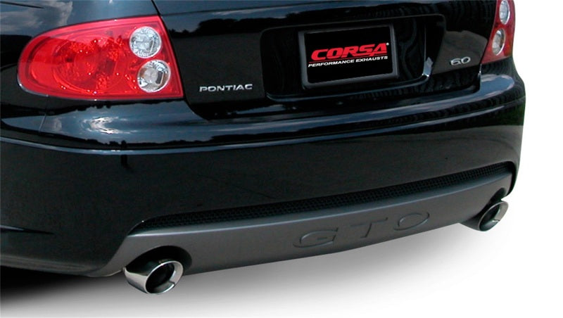 Corsa 2005-2006 Pontiac GTO 6.0L V8 2.5in Sport Cat-Back + XPipe Exhaust Polished Tips - Burkken Auto Parts